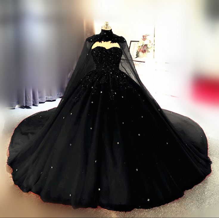 Ball Gown Black Tulle Long Sweet 16 Dresses B060 BlingDress Ball Gown Black Tulle Long Sweet 16 Dresses B060 BlingDress