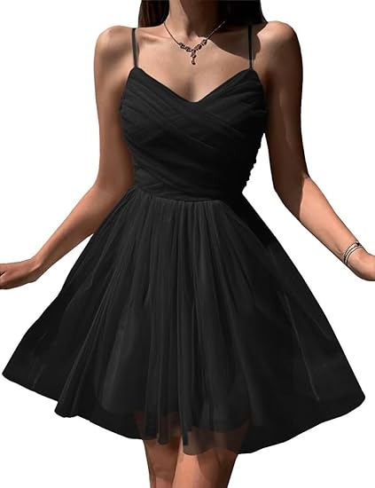 Vintage une ligne bretelles noir tenues d'anniversaire robe de soirée C924