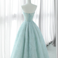 A-Line Sweetheart Neck Tulle Lace Prom Dress B071