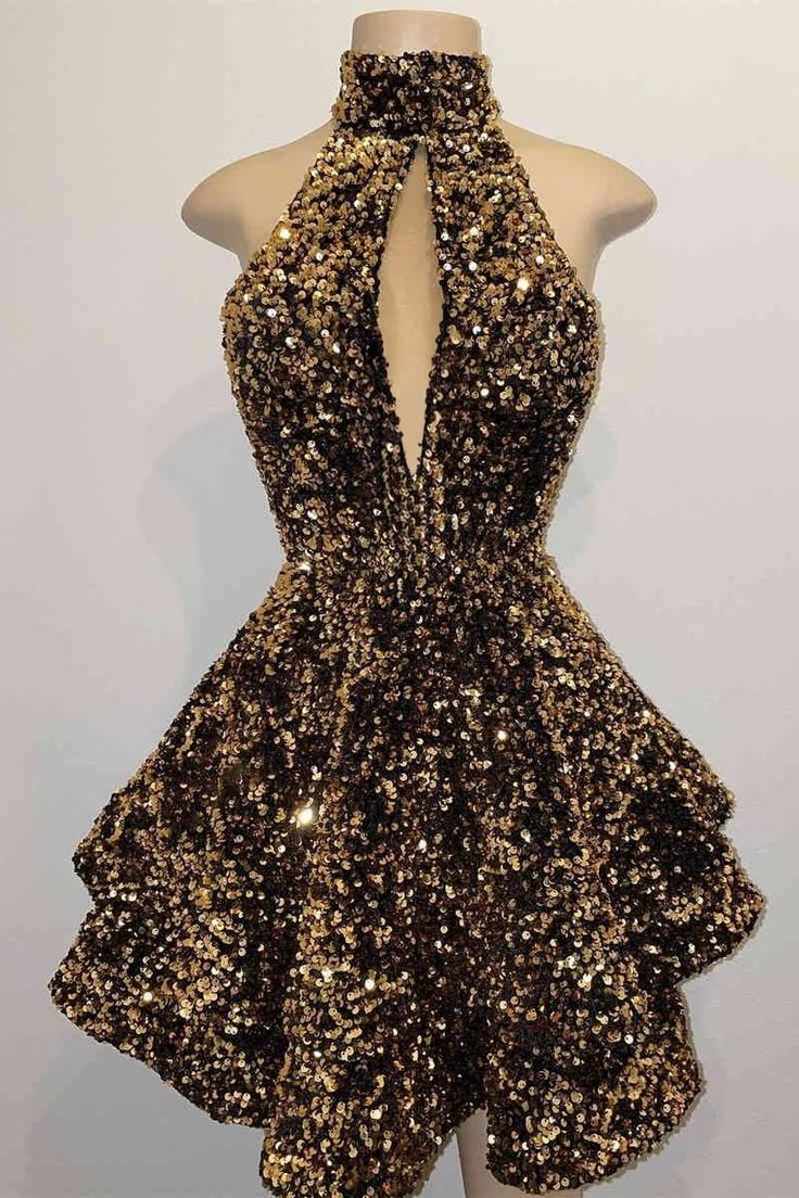 Halter Sequin Homecoming Dresses Short Sparkly Glitter Cutout Mini Bac BlingDress Halter Sequin Homecoming Dresses Short Sparkly Glitter Cutout Mini Bac BlingDress
