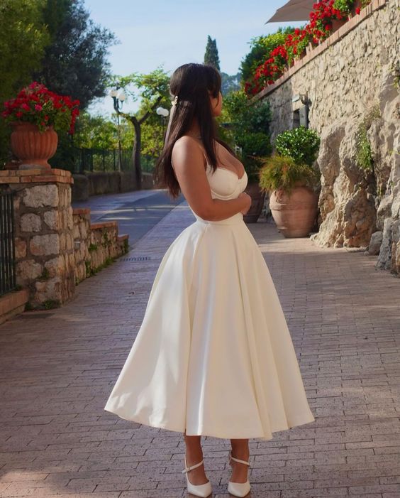 Sexy Ball Gown Straps White Flowers Chiffon Homecoming Dresses Birthday Outfits