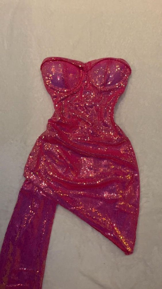 Robe fourreau sexy sans bretelles pour 18e anniversaire, robe de soirée à paillettes, mini robe de soirée courte C2648