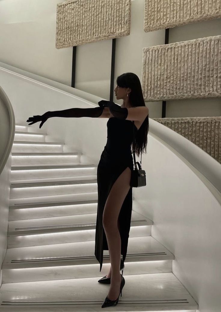 Modest Sheath Strapless Black Satin Slit Prom Dresses Evening Dress C2840