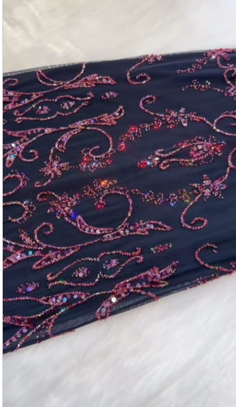 Gorgeous Sheath Strapless With Beads Long Tulle Prom Dresses Evening Dress C2993