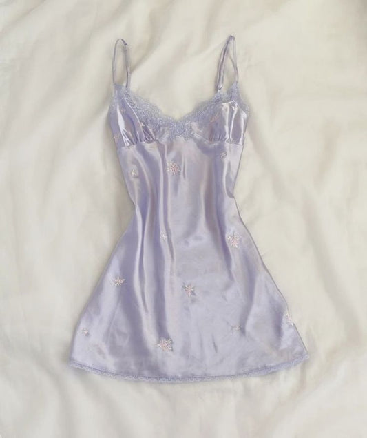 Robe de soirée courte vintage à bretelles spaghetti pour 18e anniversaire, couleur lilas, C3008