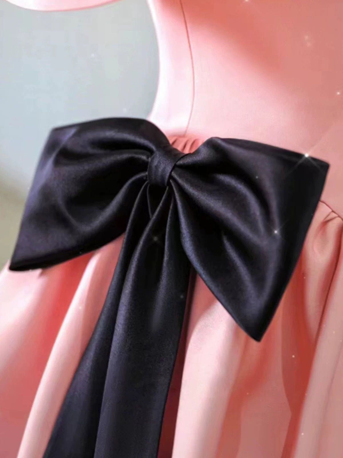 Robe de bal élégante à épaules dénudées en satin rose longue robe de soirée robes de soirée C3249