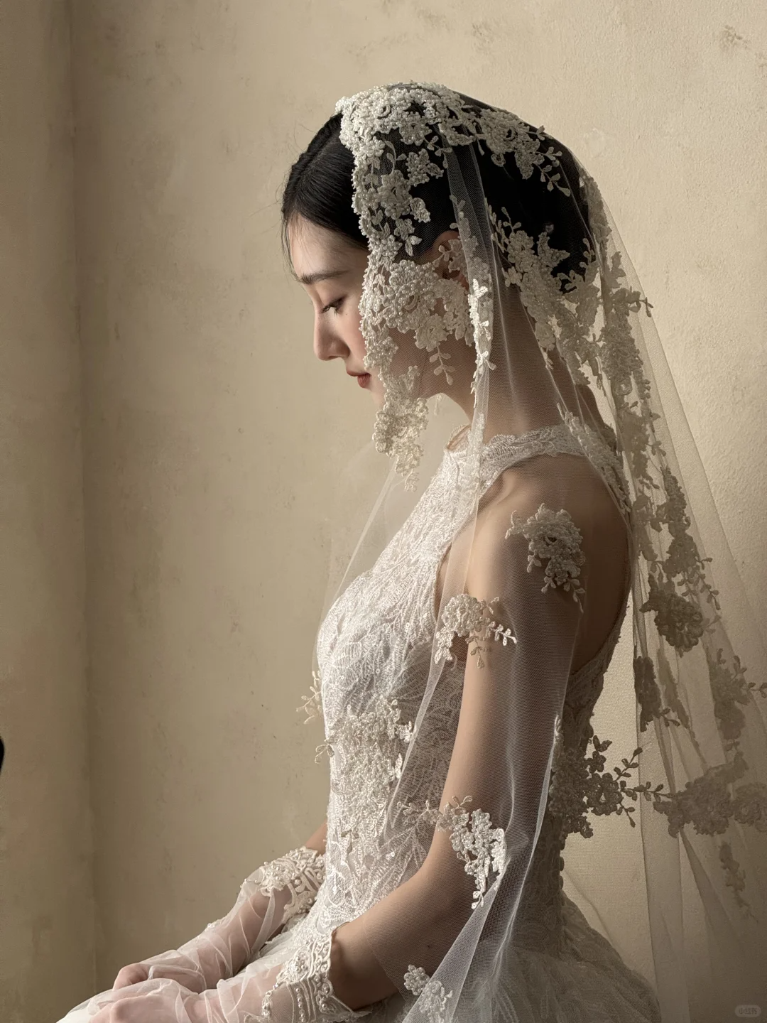 Vintage Ball Gown Halter White Tulle Lace With Veil Gloves Long Wedding Dresses C3841
