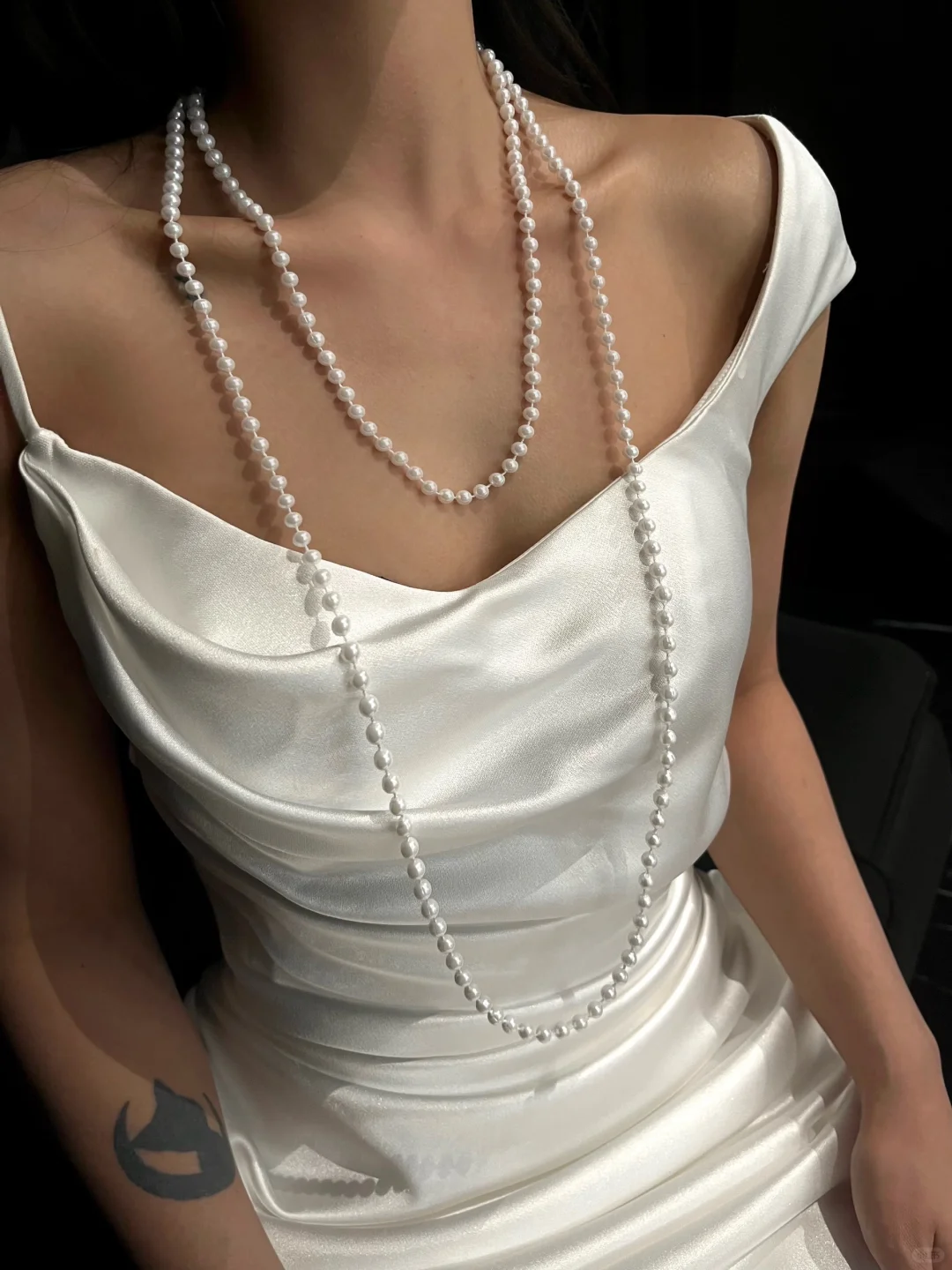 Robe de mariée longue en satin, élégante, épaules dénudées, style sirène, C4024