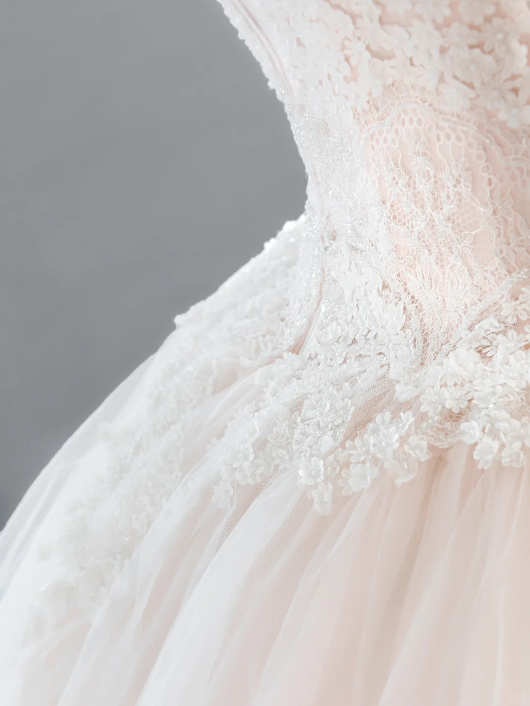 Robe de mariée élégante, bustier, tulle, dentelle, nœud, gants, longue, C4143