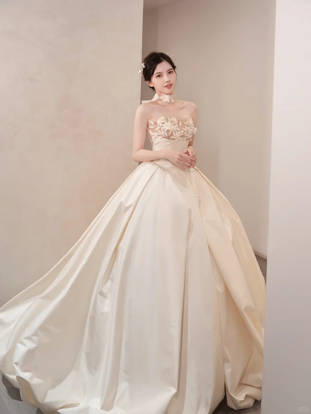 Robe de mariée longue en satin sans étoiles, robe de bal unique, C4192