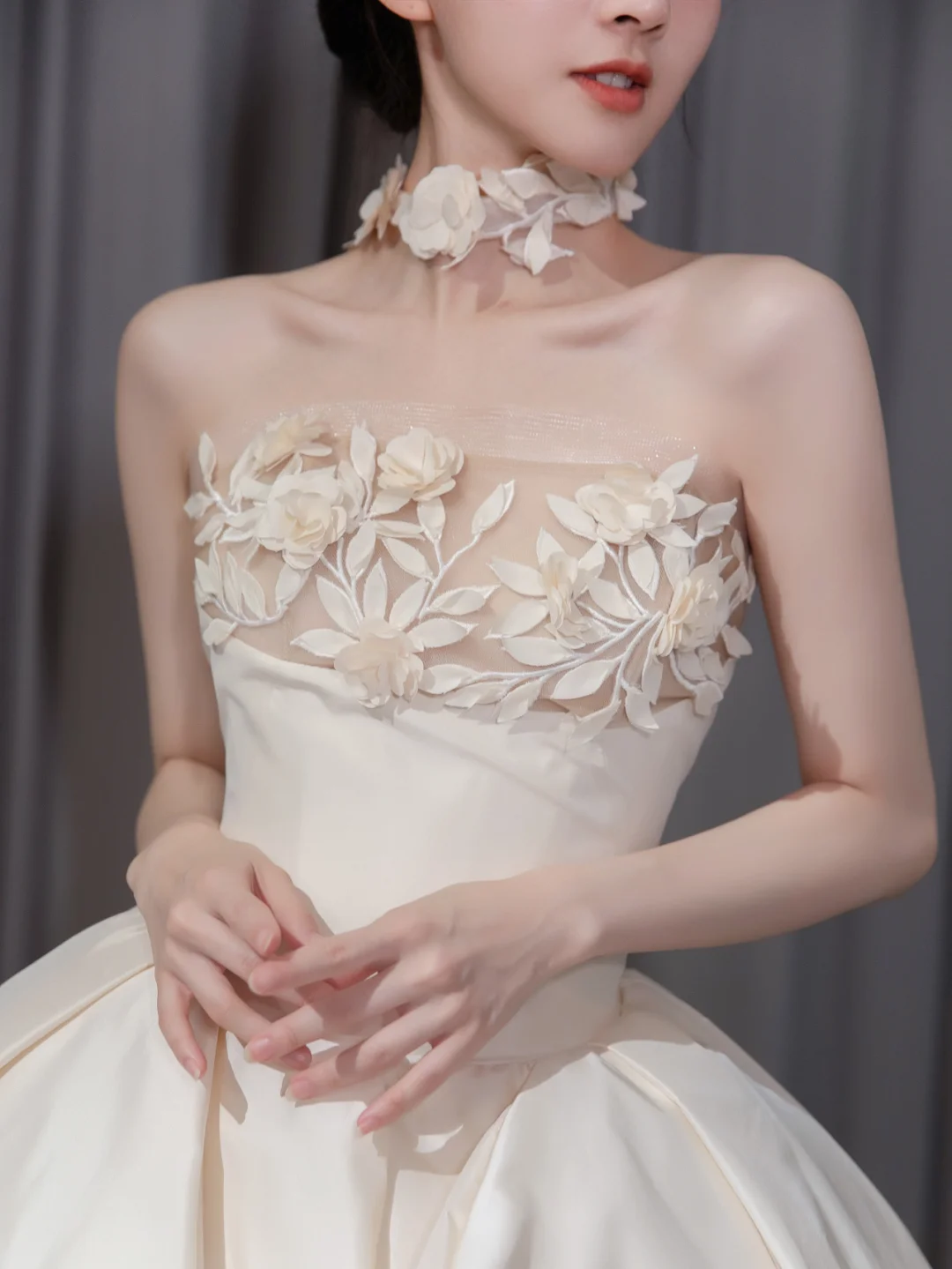 Robe de mariée longue en satin sans étoiles, robe de bal unique, C4192