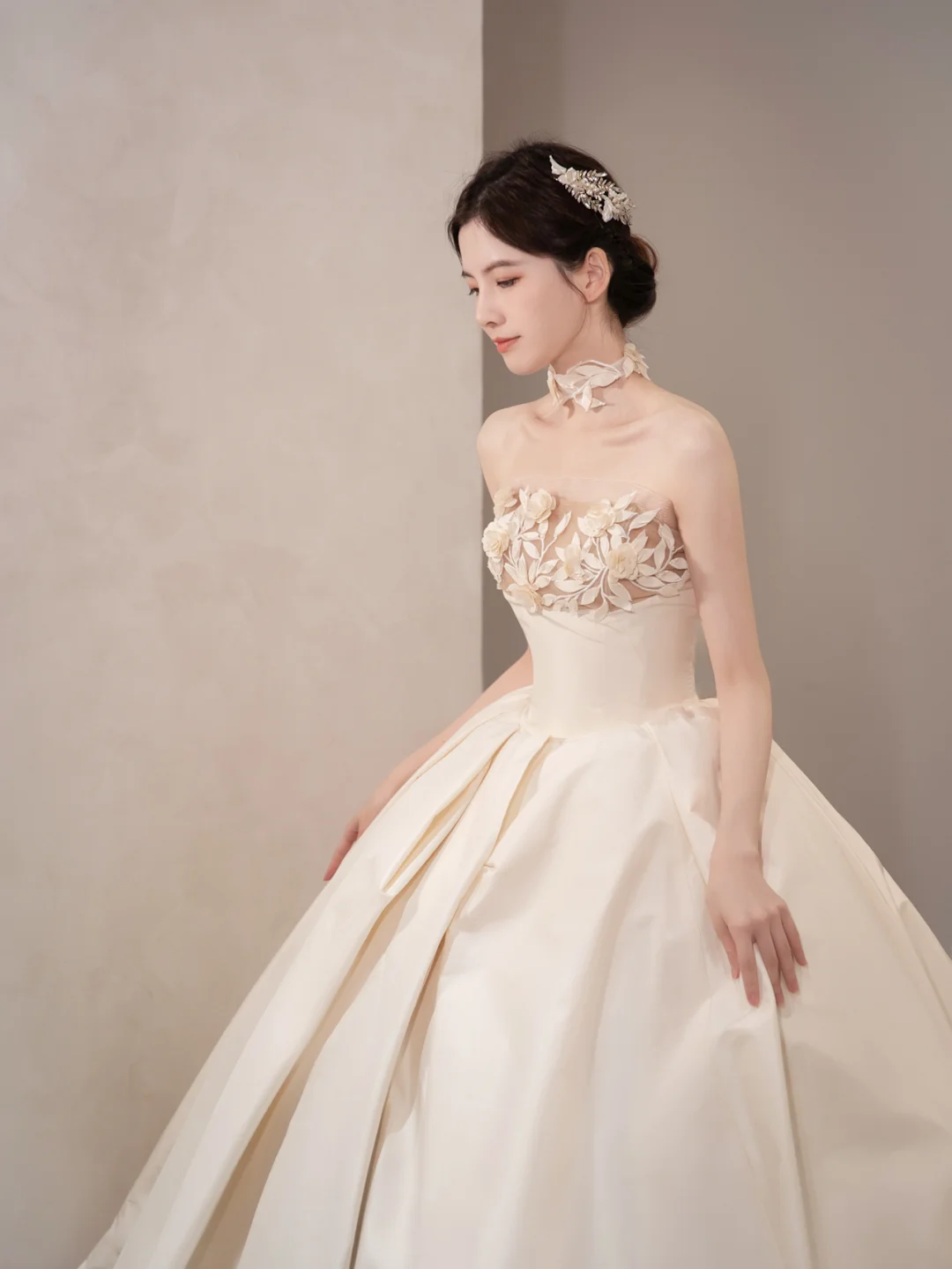 Robe de mariée longue en satin sans étoiles, robe de bal unique, C4192