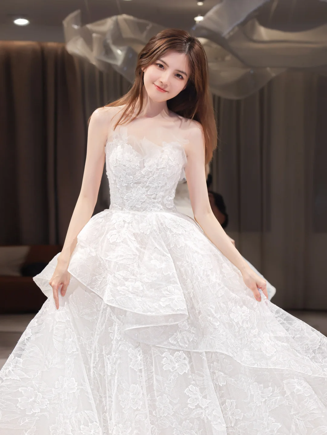 Robe de mariée longue bustier en dentelle, robe de bal de rêve, C4210