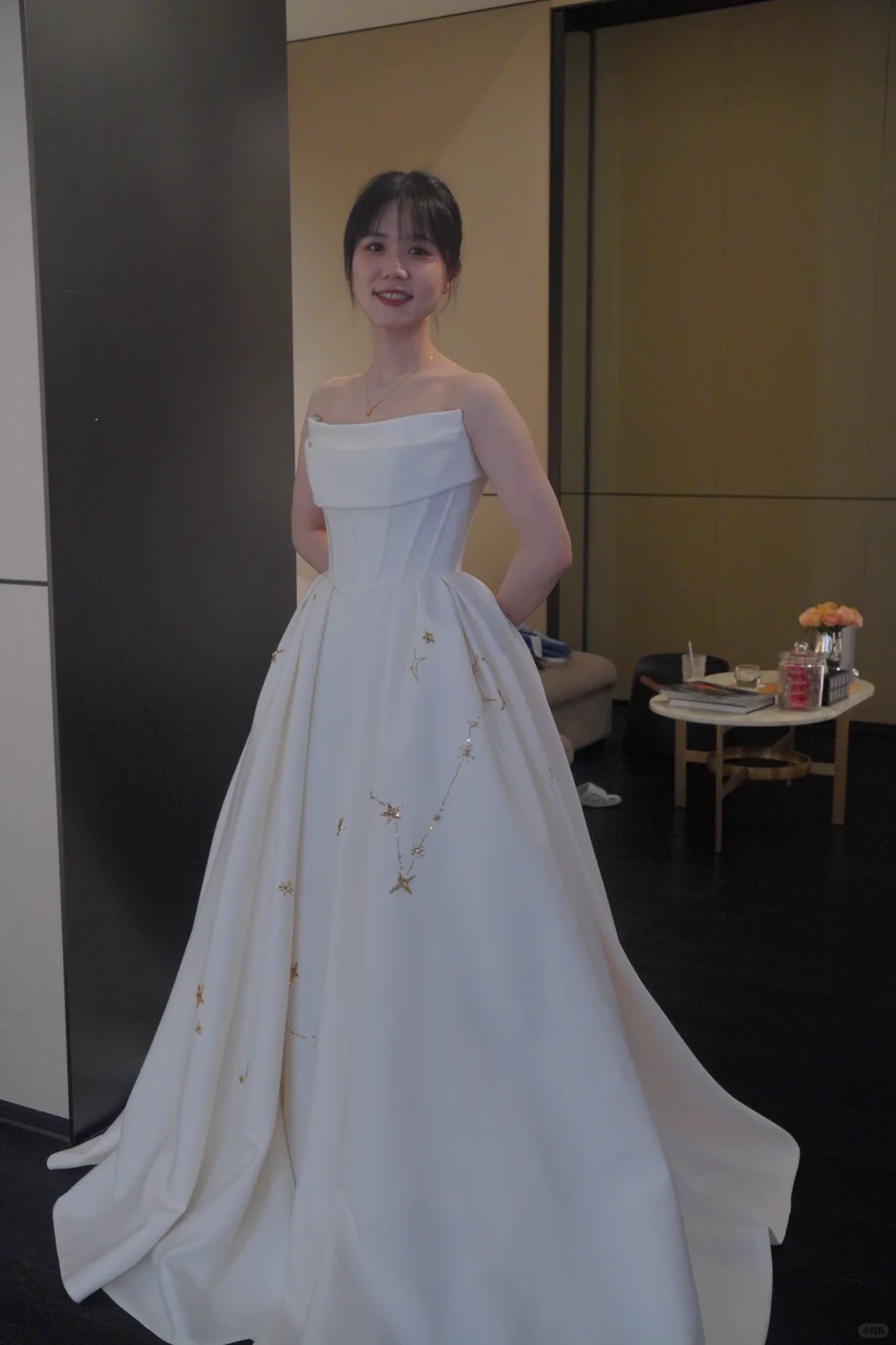 Robe de mariée longue en satin, bustier et voile, jolie robe de bal, C4297