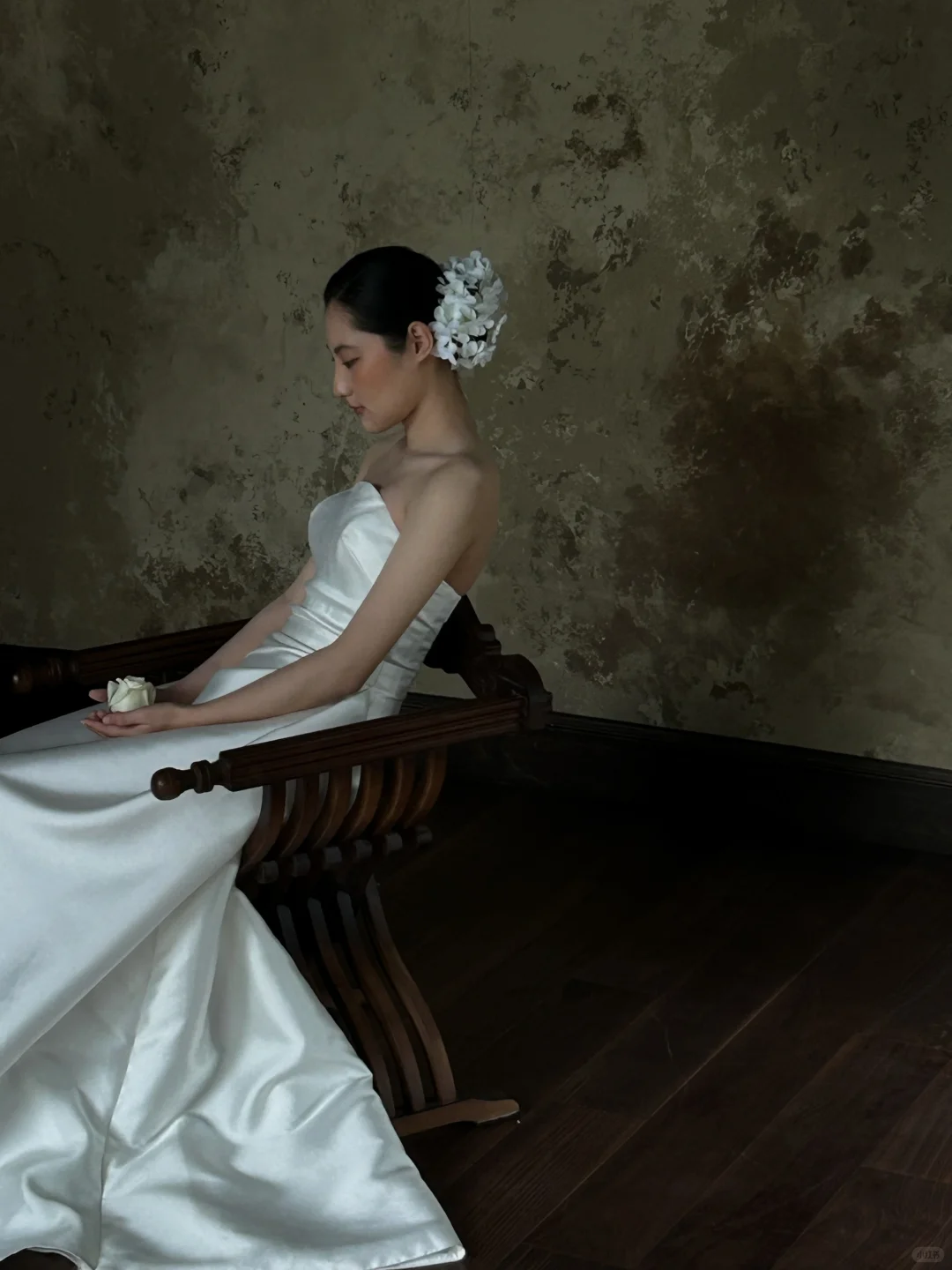 Robe de mariée longue en satin, simple et sans bretelles, style sirène, C4320
