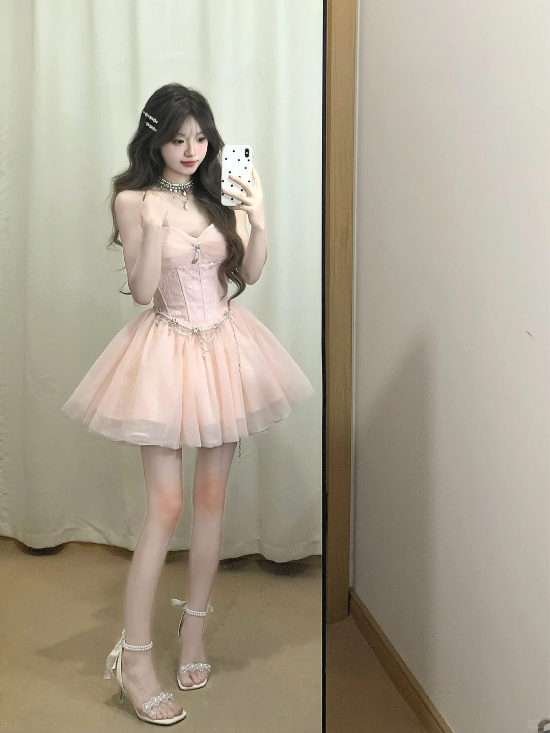 Cute A Line Spaghetti Straps Satin Tulle Short Homecoming Dress 17th Birthday Outfits C4455