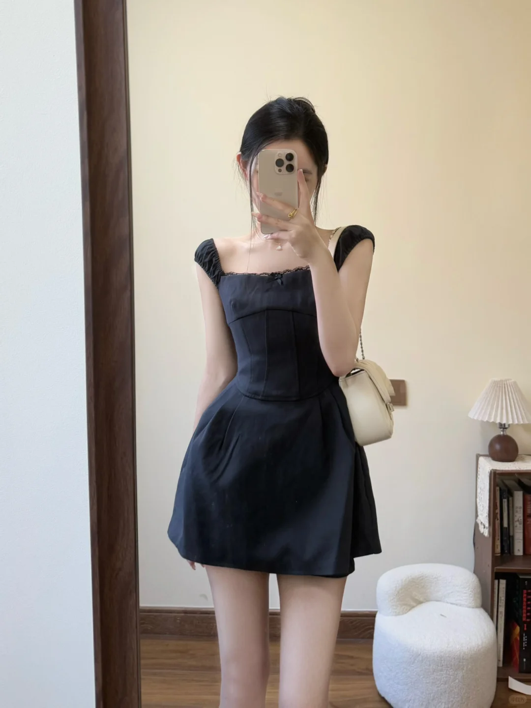 Black A Line Off The Shoulder Satin Short Homecoming Dress 16th Birthday Outfits C4475