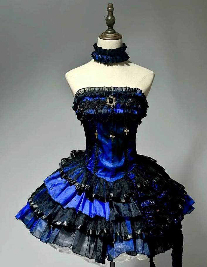 Robe de bal vintage sans bretelles en satin et tulle, courte, tenue de soirée pour 17e anniversaire, C4498