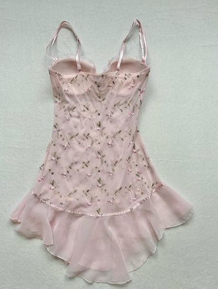 Cute A Line Spaghetti Straps Pink Satin Chiffon Applique Short Homecoming Dress 16th Birthday Outfits C4513