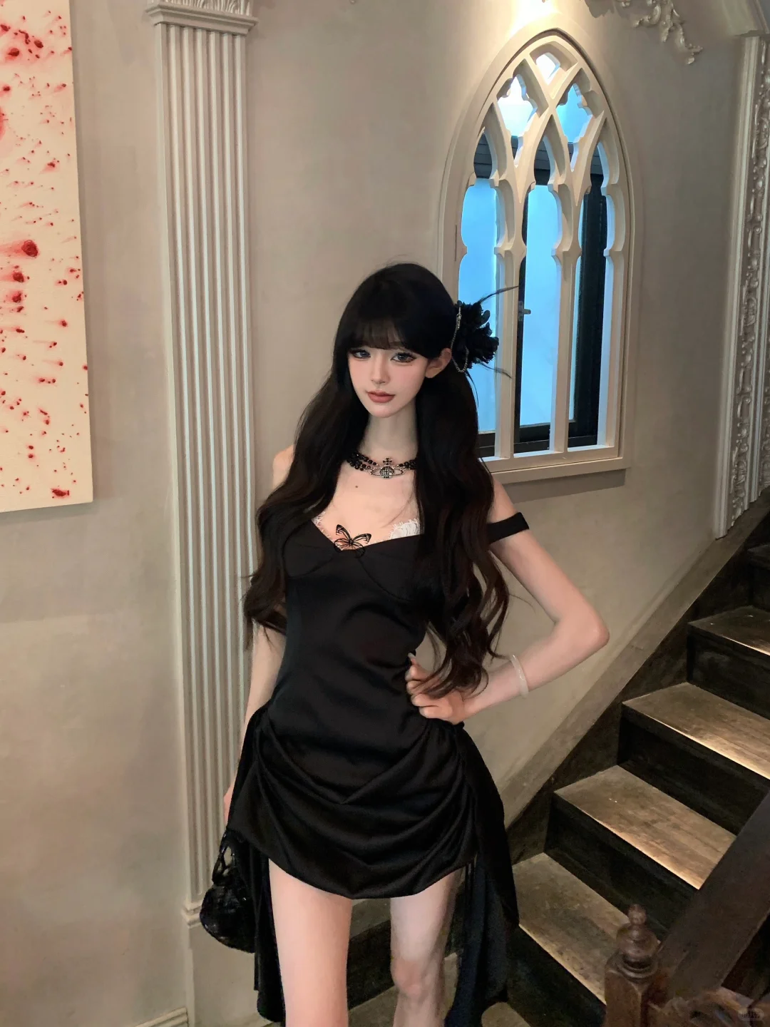 Black 18th A Line Off The Shoulder Satin Short Homecoming Dress Birthday Outfits C4568