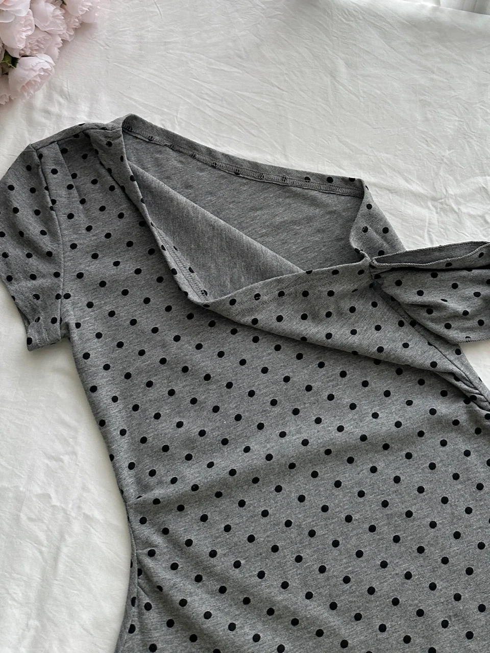Gray 18th A Line One Shoulder Satin Polka Dots Short Homecoming Dress Birthday Outfits C4598