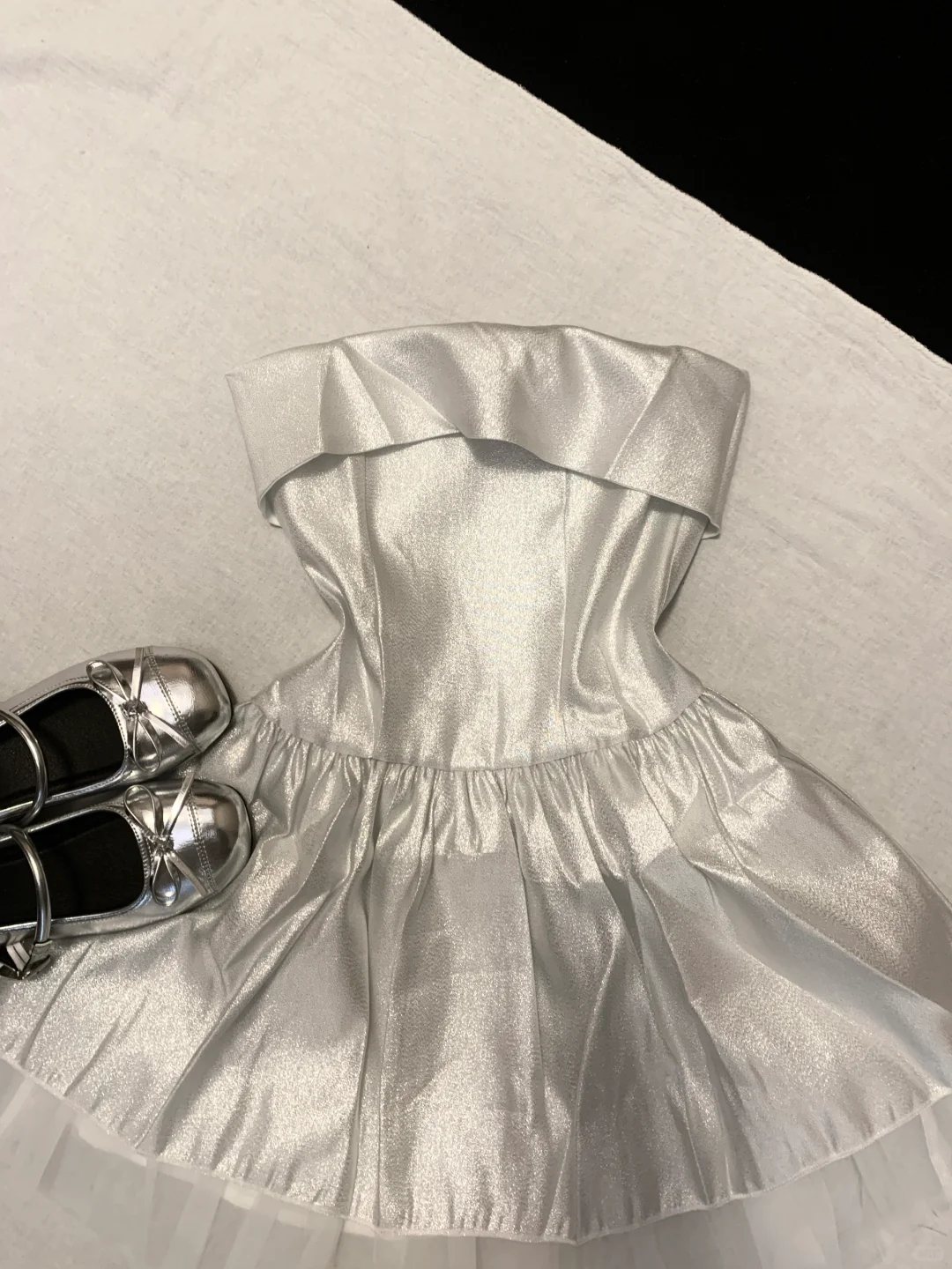 Pretty A Line Strapless Satin Tulle Short Homecoming Dress 16th Birthday Outfits C4632