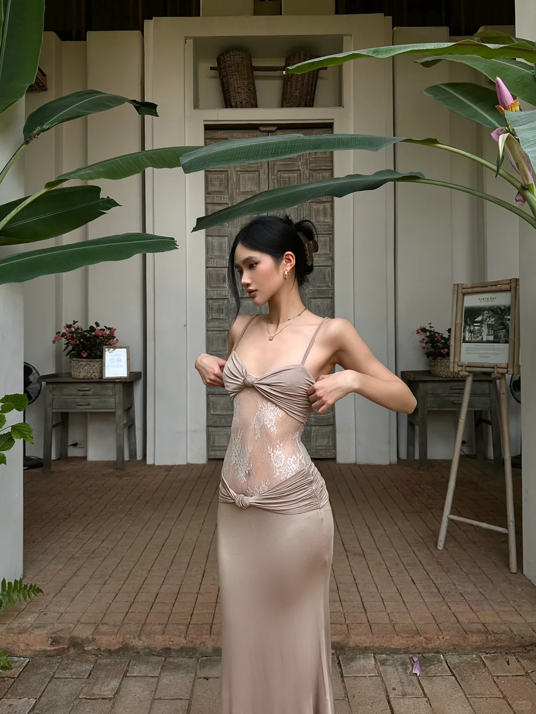 Robe de bal longue plissée en satin et dentelle, sexy, moulante, style sirène, bretelles spaghetti, C4731