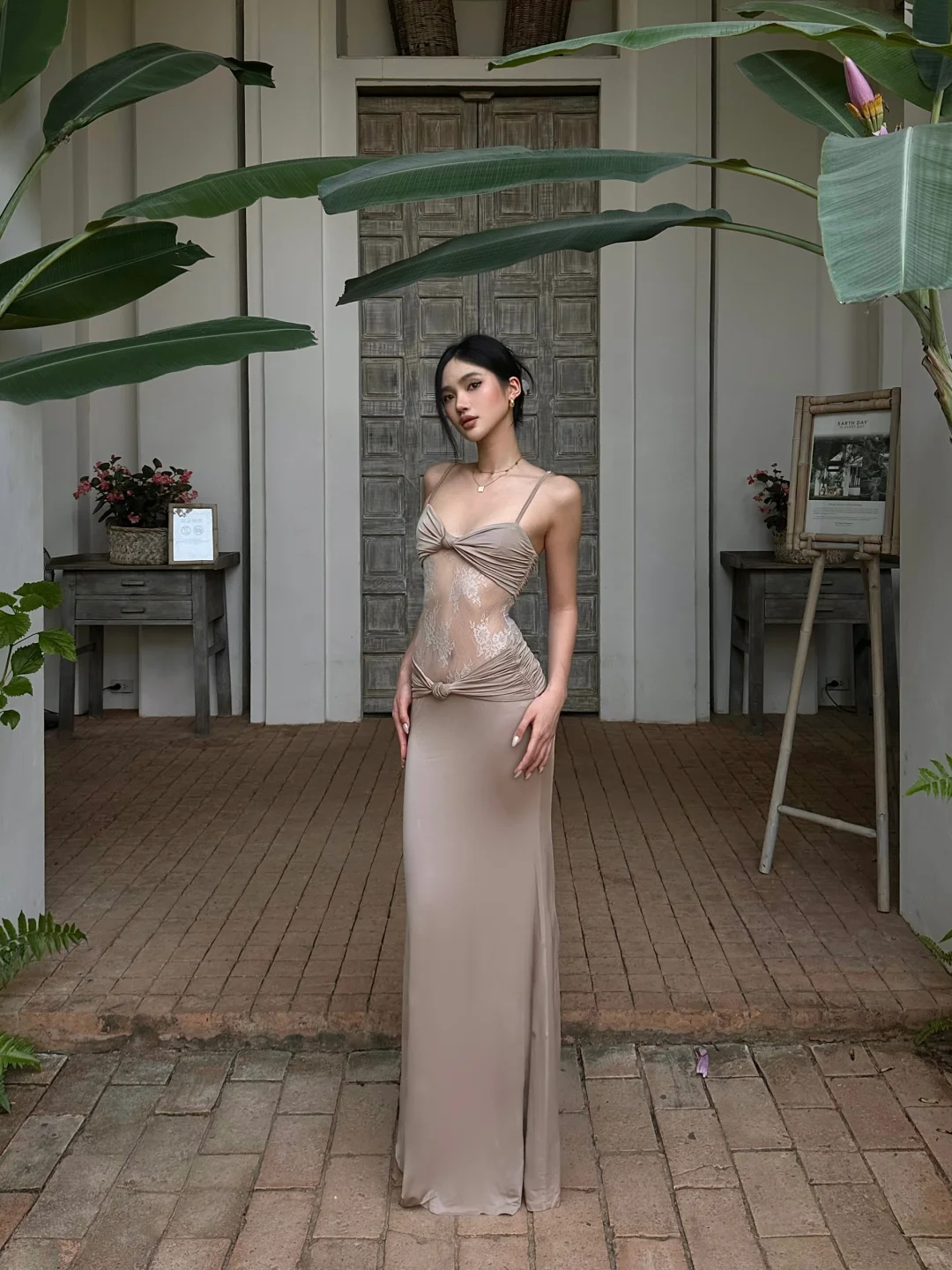 Robe de bal longue plissée en satin et dentelle, sexy, moulante, style sirène, bretelles spaghetti, C4731