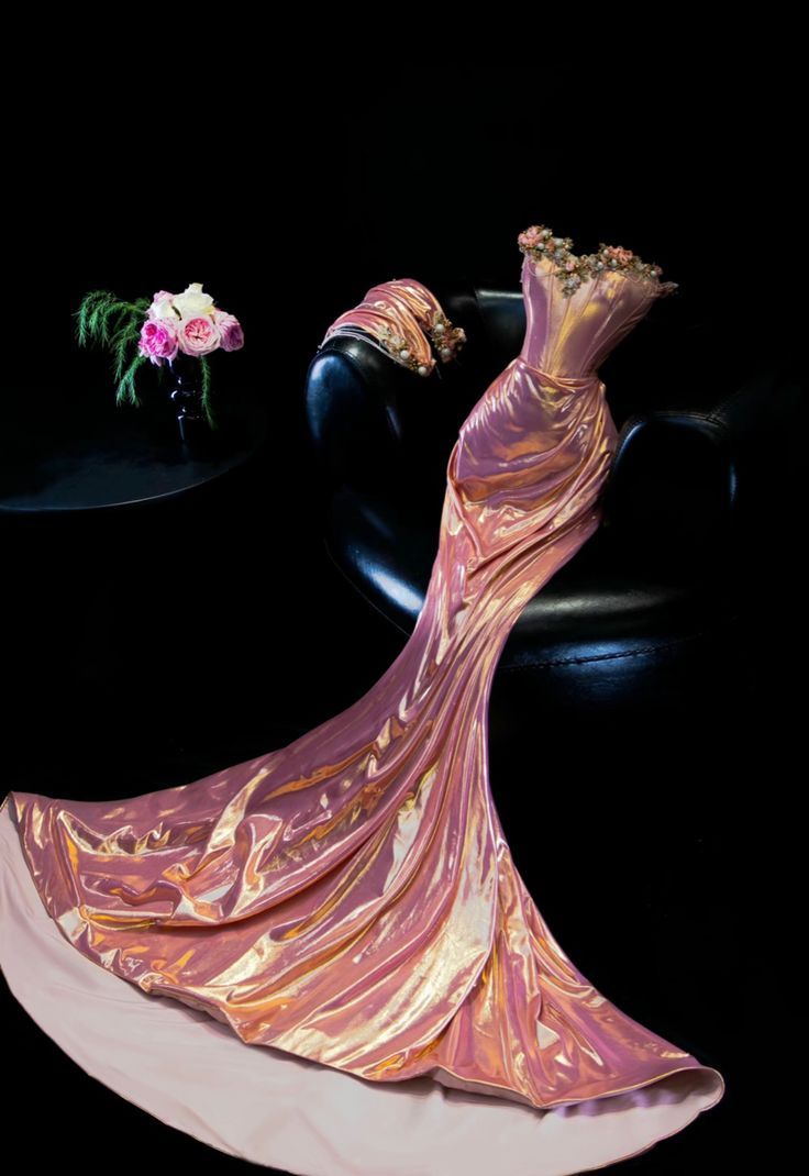 Robe de bal longue en satin à fleurs, style sirène, sans bretelles, C4884