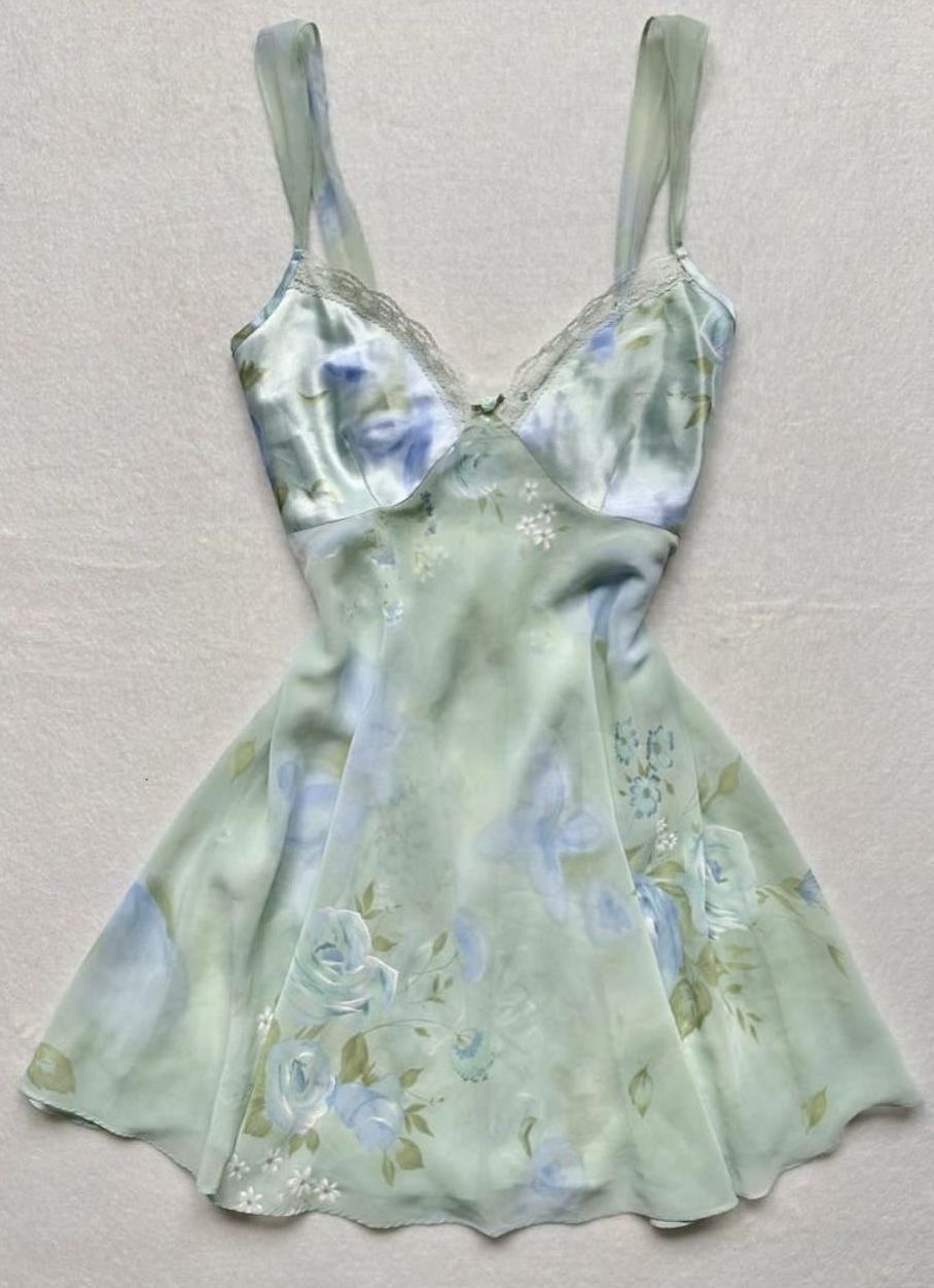 Stunning A Line Spaghetti Straps Satin Chiffon Printed Short Homecoming Dress 19th Birthday Outfits C5118