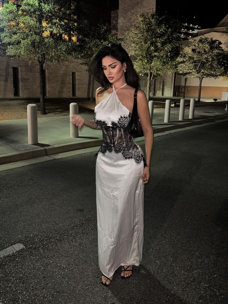 Robe de bal longue en satin et dentelle, élégante, style sirène, dos nu, C5271