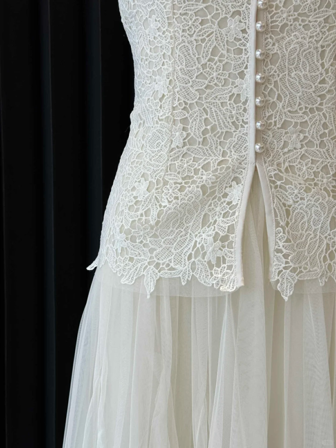 Robe de bal longue en mousseline de soie et dentelle, élégante, coupe trapèze, bretelles spaghetti, C5366