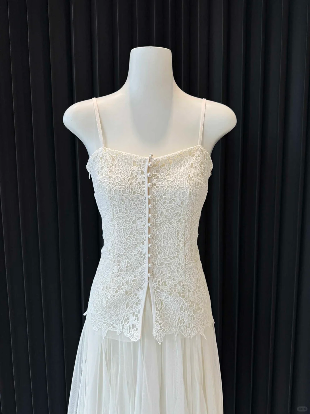 Robe de bal longue en mousseline de soie et dentelle, élégante, coupe trapèze, bretelles spaghetti, C5366