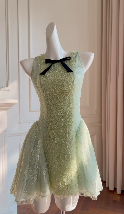 Chic A Line Tulle Lace Short Homecoming Dress 19th Birthday Outfits C5