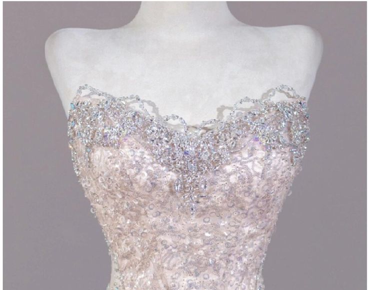 Shiny Mermaid Strapless Tulle Sequin Long Prom Dress,Formal Evening Dress C6026