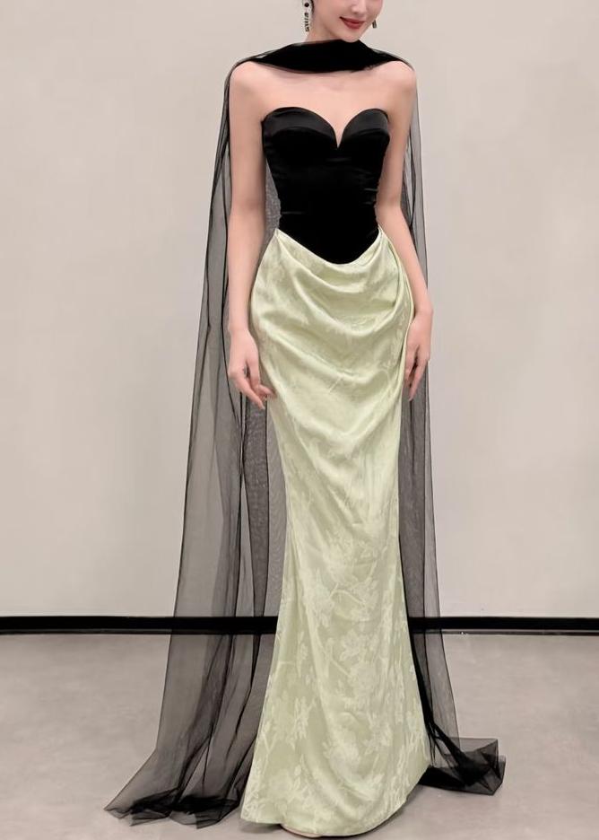 Unique Mermaid Sweetheart Satin Long Prom Dress, Evening Dress C6061