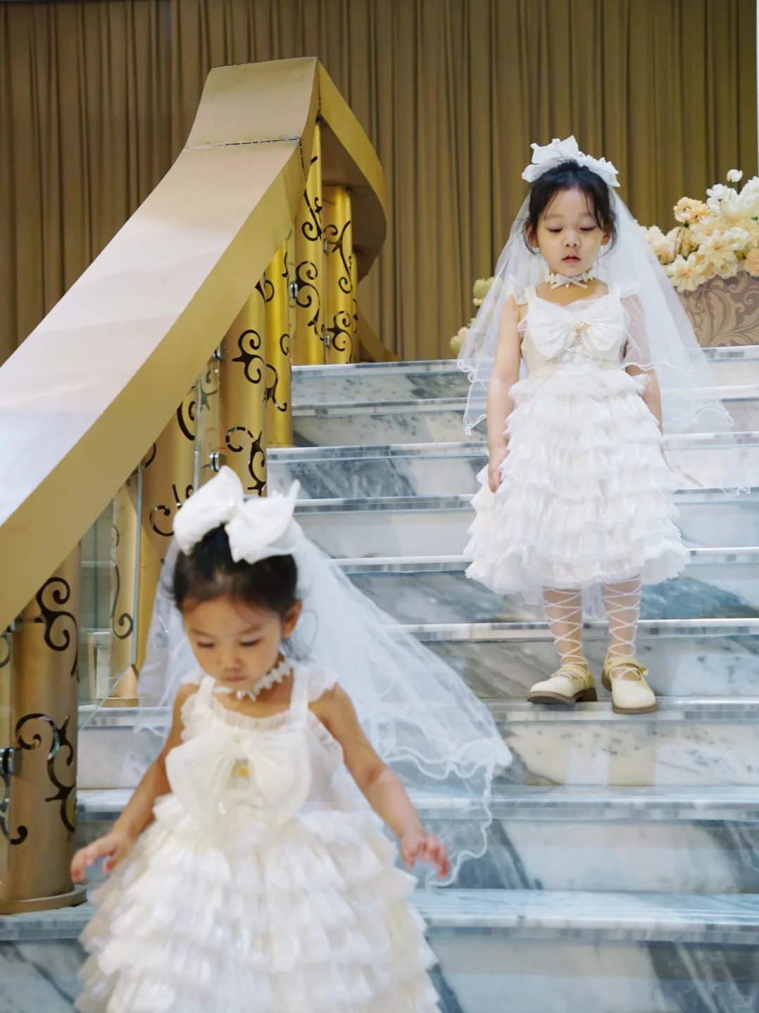 Sweet A Line Tiered Tulle Flower Girl Dress C6098