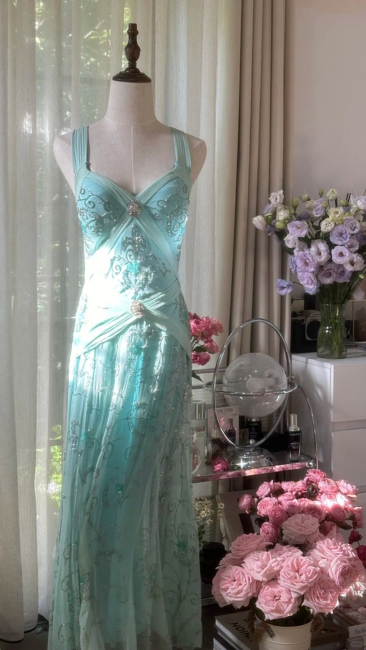 Gorgeous Mermaid Sweetheart Chiffon Sequin Beaded Long Prom Dress, Evening Dress C6113