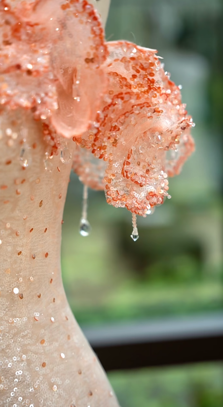 Pretty Fashion Mermaid Off The Shoulder Tulle Sequin Long Prom Dress, Evening Dress C6150