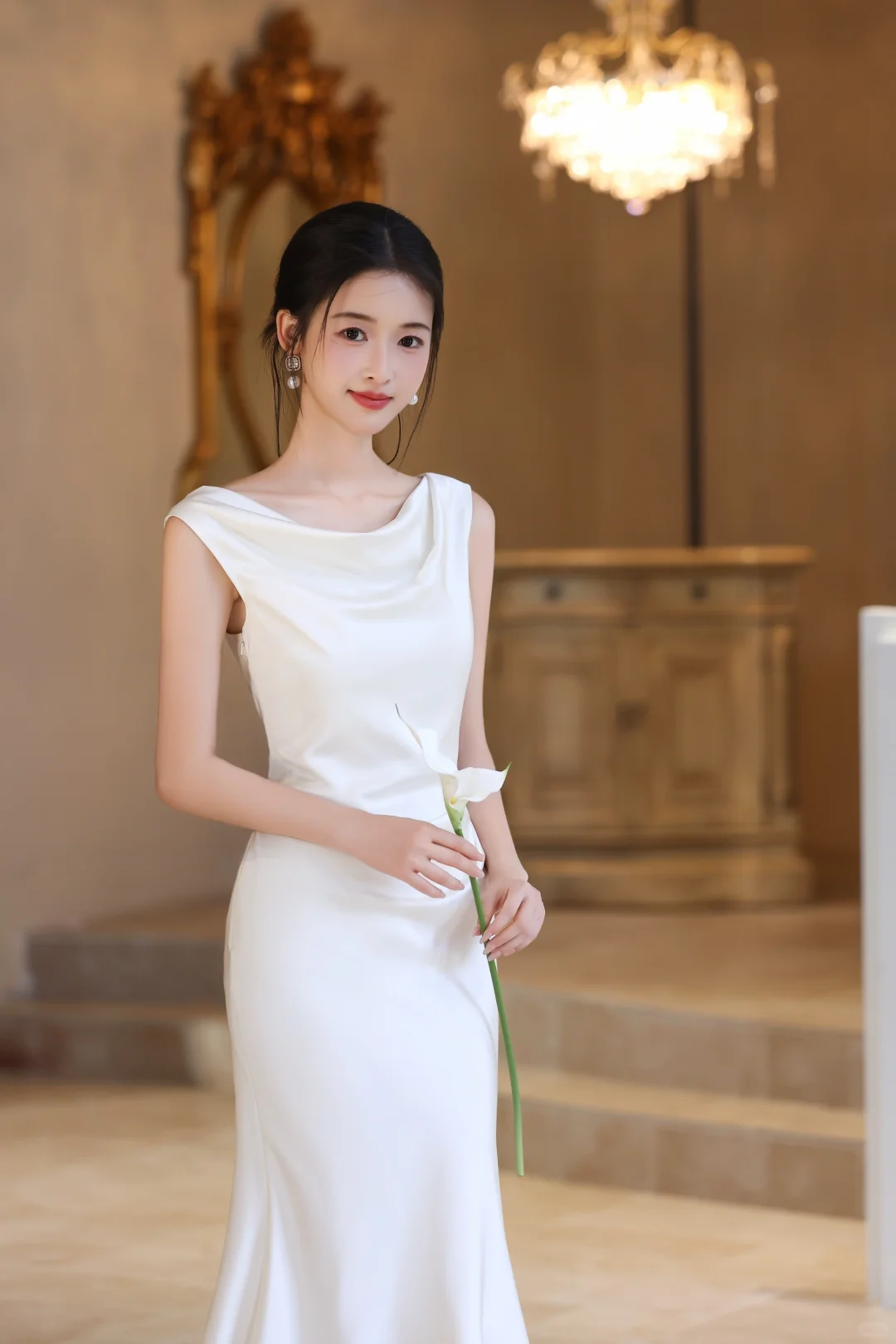 Pretty Mermaid Off The Shoulder Satin Long Prom Dress, Evening Dress C6177