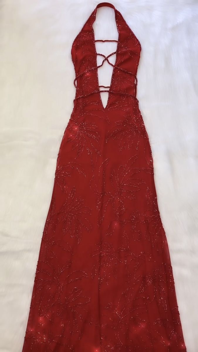 Charming A Line Burgundy Halter Satin Beaded Long Prom Dress, Evening Dress C6250