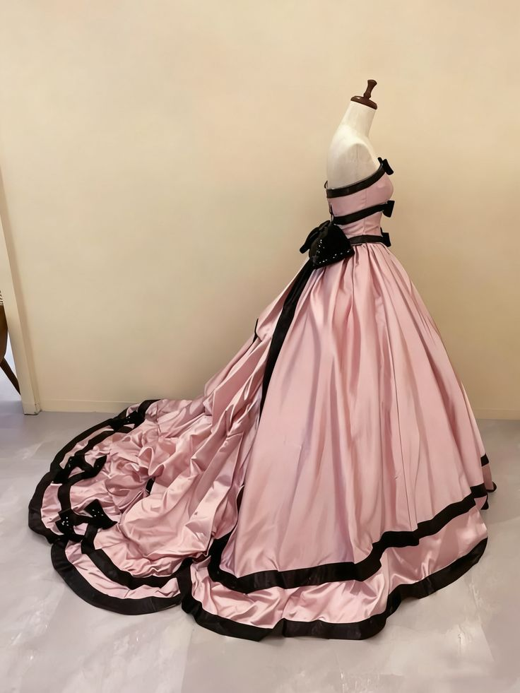 Robe de bal longue rose pâle, bustier, en satin à sequins, sans manches, référence C6453