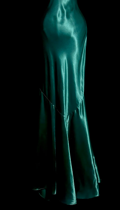 Classy Mermaid V Neck Satin Sequin Without Sleeves Long Prom Dress, Evening Dress C6612