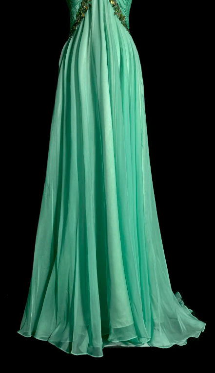 Chic A Line Halter Chiffon Beaded Without Sleeves Long Prom Dress, Evening Dress C6614