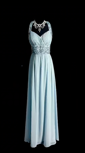 Pretty A Line Sweetheart Chiffon Without Sleeves Long Prom Dress, Evening Dress C6633