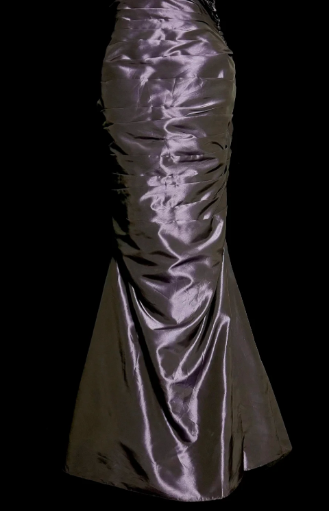 Classy Mermaid V Neck Satin Without Sleeves Long Prom Dress, Evening Dress C6654