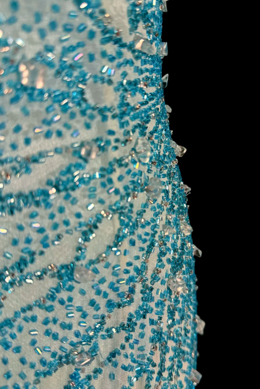 Gorgeous Mermaid Strapless Chiffon Beaded Without Sleeves Long Prom Dress, Evening Dress C6658