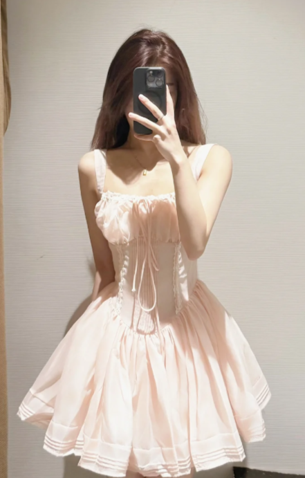 2026 New Elegant and Sweet Princess Dress, Summer Short Dress C7085