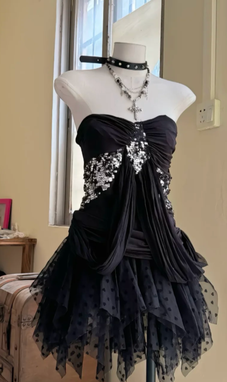 Gentle and Sweet A-Line Princess Dress, Summer Short Dress C7200