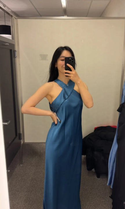 Robe de bal longue sirène chic en satin dos nu, robe de soirée C8113